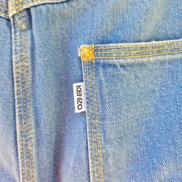 Kenzo Paris‎ Denim Patch Mini Skirt Size 34/XS - Picture 9 of 11